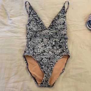 J Crew Black and White Floral One Piece LIKE NEW